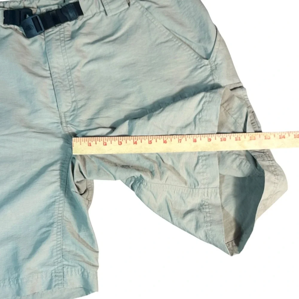 The North Face‎ Cargo Shorts Mens Large Beige/Gray Nylon Hiking Belted Utility